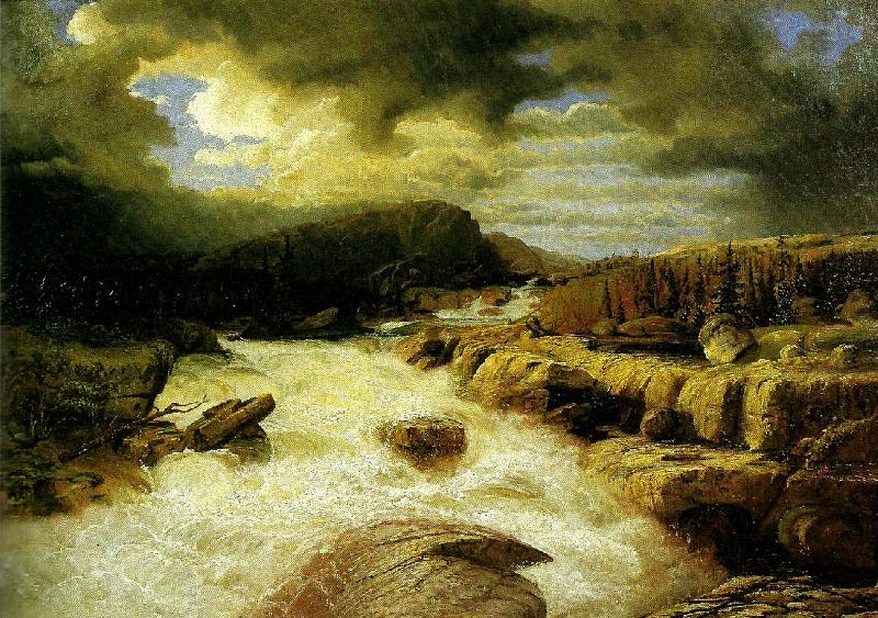 marcus larson vattenfall Norge oil painting art
